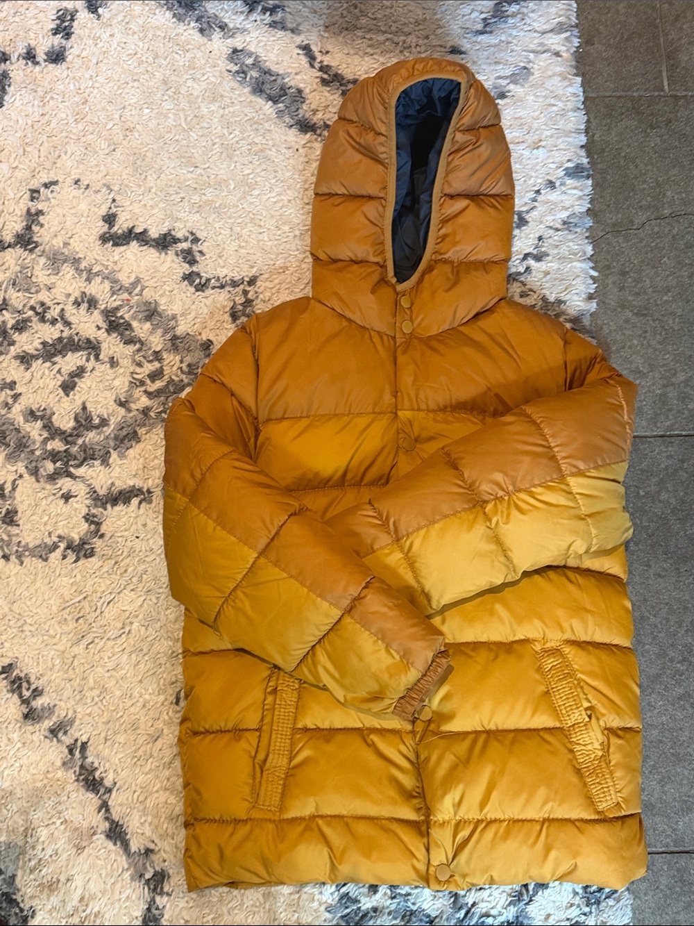 ZARA BOYS collection ~ Kids ~ Hooded Puffer Jacket ~ Mustard ~ 13/14 - Picture 15 of 16
